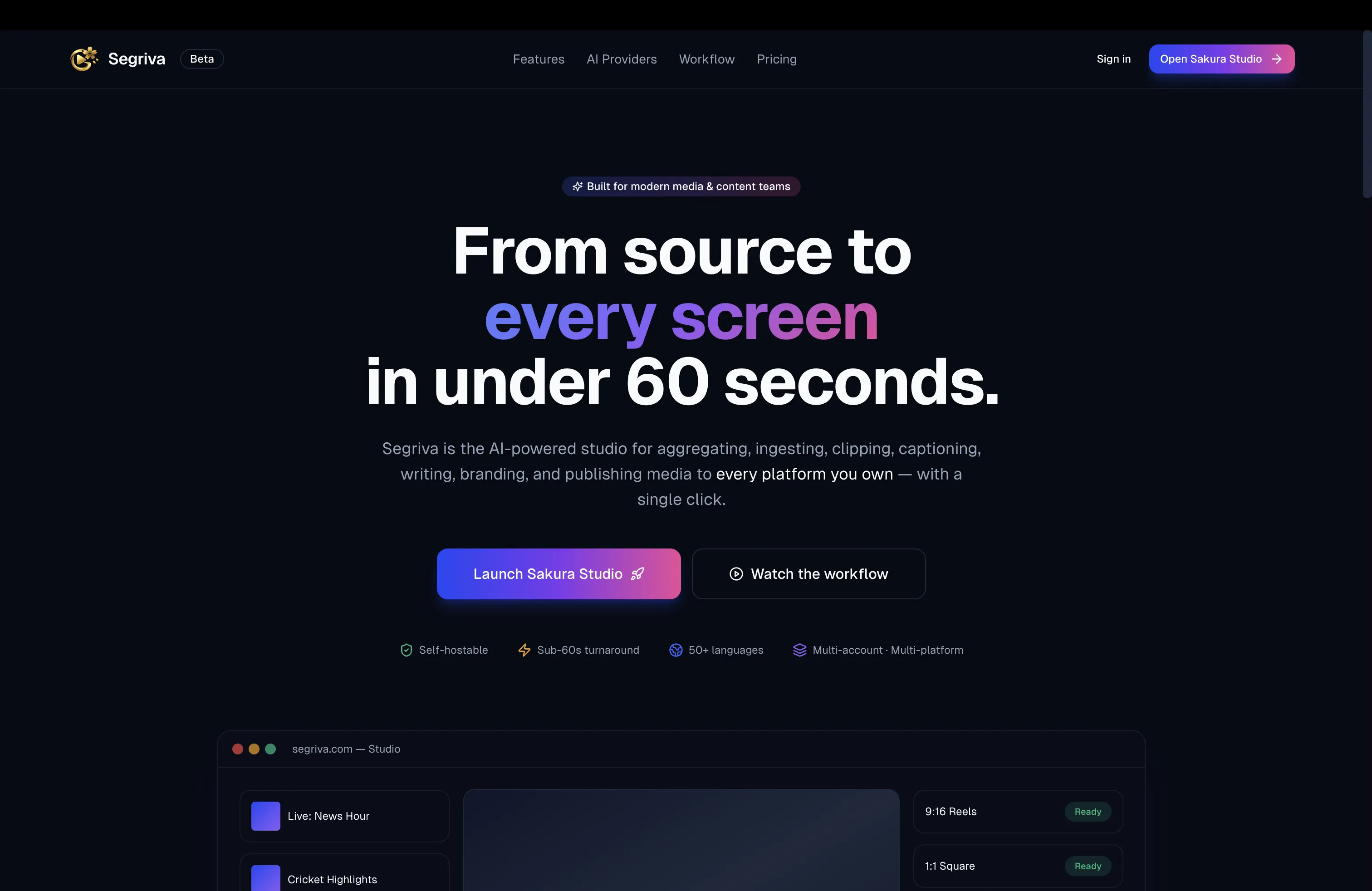 Segriva platform mockup